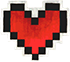 Paper pixellated heart