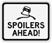 Spoiler warning sign